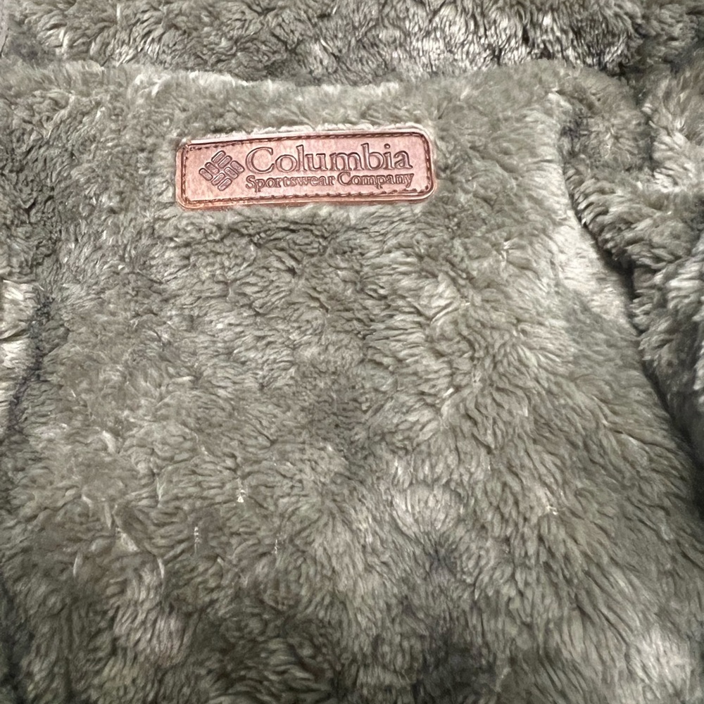 Columbia Green Sherpa Full-zip Jacket/Fleece